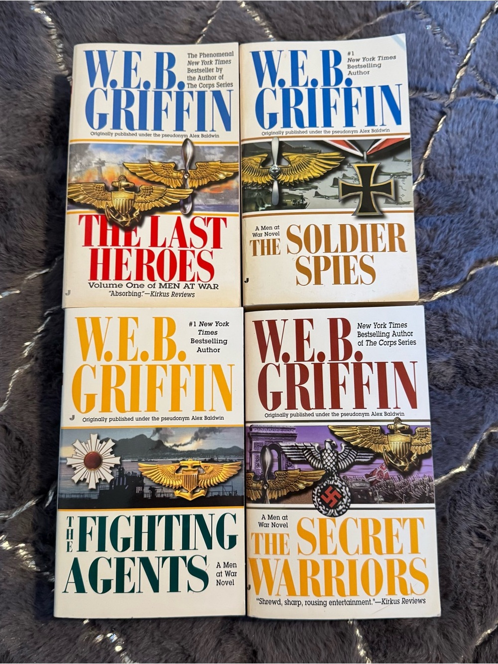 W.E.B. Griffin Men at War‎ Paperback Set Vintage Lot of 4